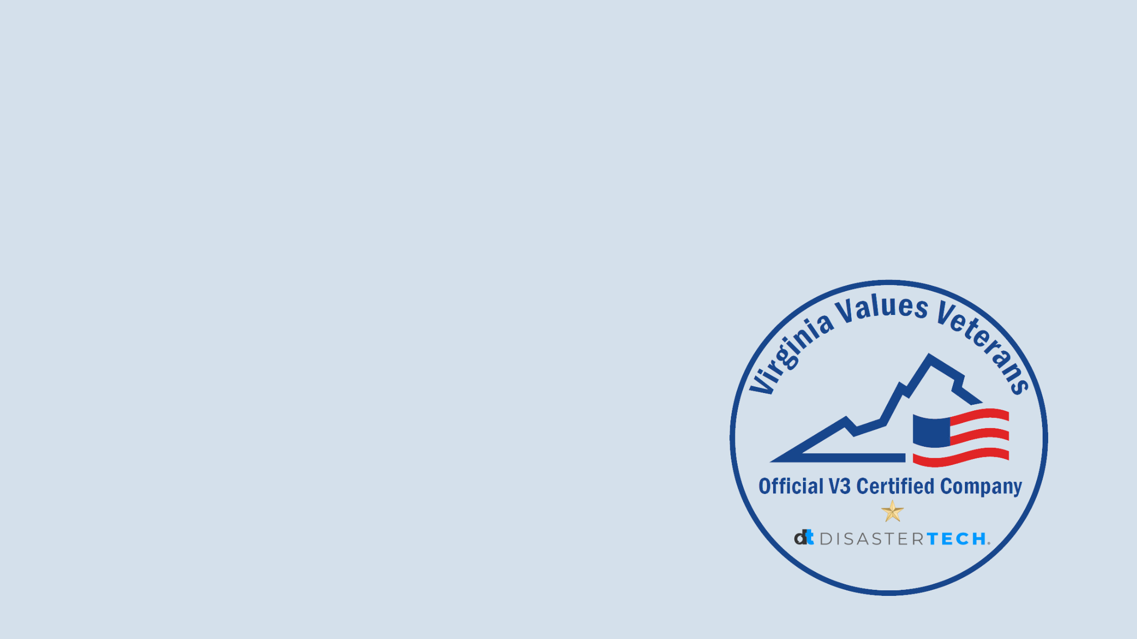 Disaster Tech Named Certified Virginia Values Veterans (V3) Business